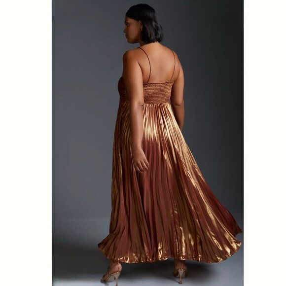 Anthropologie Plissé Halter Maxi Dress Women's Size 3X - Picture 5 of 11